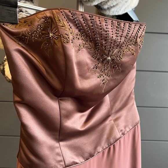 Bella Formals - Chocolate Brown Formal Dress - Size 6 - Picture 6 of 10